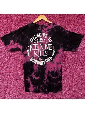 Ice Nine Kills " Welcome to Horrorwood" Tie Dye Metalcore T-Shirt Large